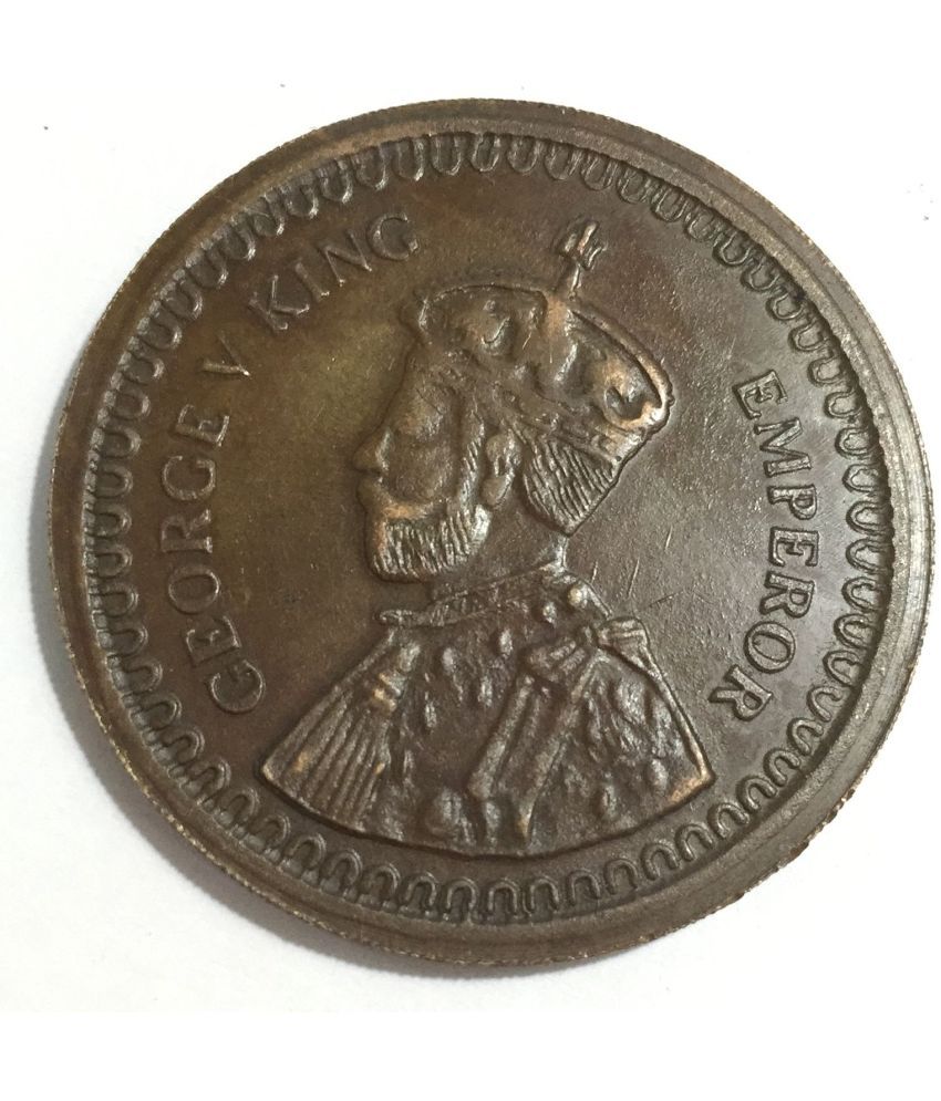     			1818 One Anna George V  100gram Big Size Coin
