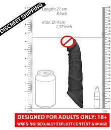 Soft Silicon Men Reusable Dragon Condom With Extra Length And Girth Penis Sleeve For Men Black Sleeve