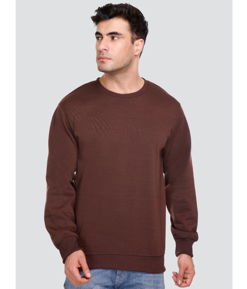     			Concede Fleece Round Neck Men's Sweatshirt - Brown ( Pack of 1 )