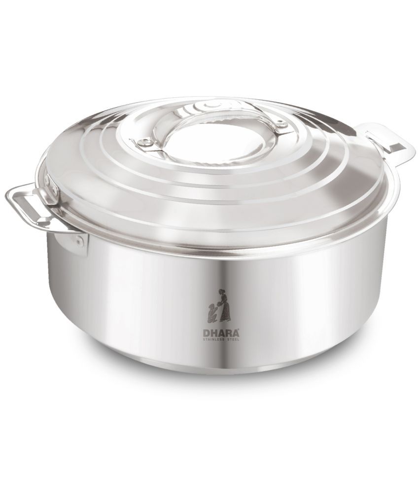     			Dhara Stainless Steel Maxus 3000 silver Steel Serve Casserole ( Set of 1 , 2200 mL )
