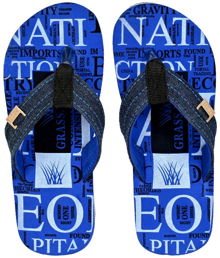     			GRASS WALK Blue Men's Thong Flip Flop