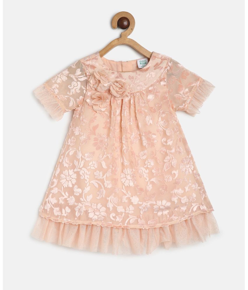     			MINI KLUB Beige Cotton Baby Girl Dress ( Pack of 1 )