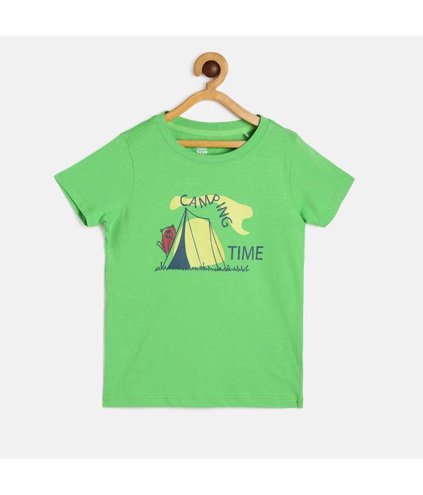     			MINI KLUB Green Cotton Boy's T-Shirt ( Pack of 1 )