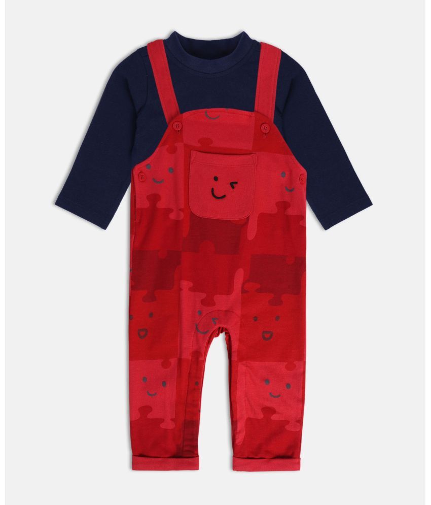     			MINI KLUB Pack of 1 Baby Boys Cotton Dungaree Sets ( Multi )