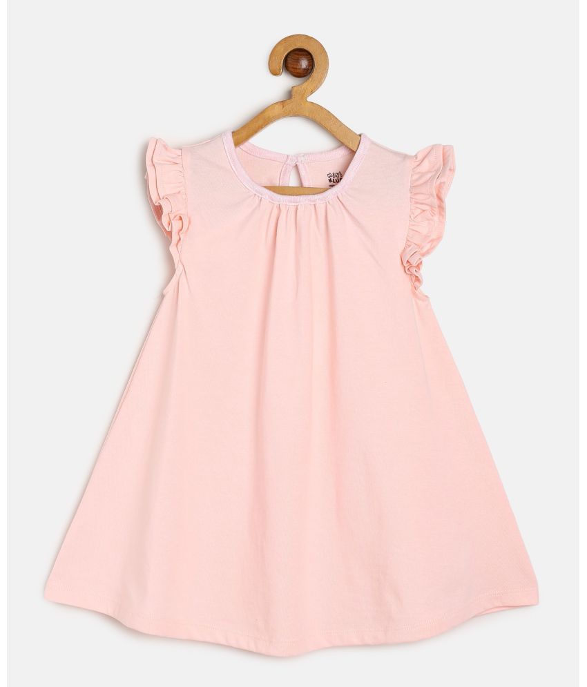     			MINI KLUB Pink Cotton Girls A-line Dress ( Pack of 1 )