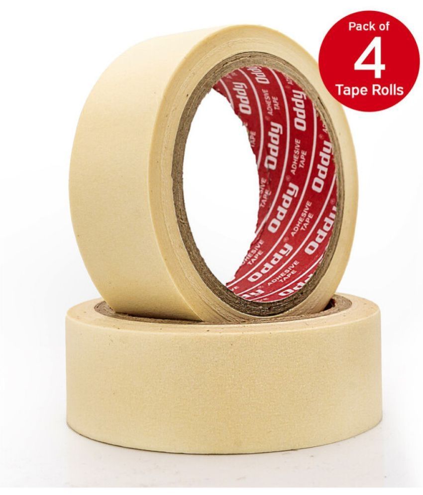     			Oddy Single Sided Handheld Masking Tape (Manual) (Off White) Pack of 4