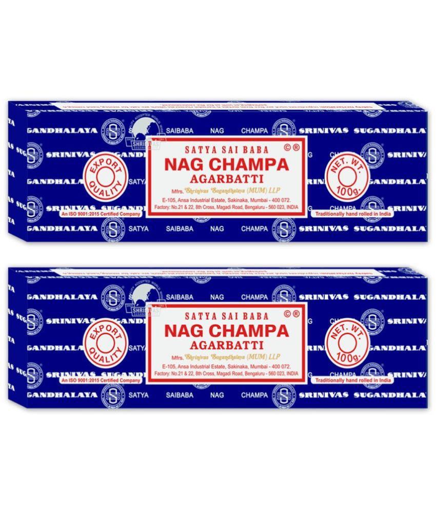     			Satya Incense Stick Nag Champa,Jasmine,Patchouli,Mesmerizing 100 gm ( Pack of 2 )
