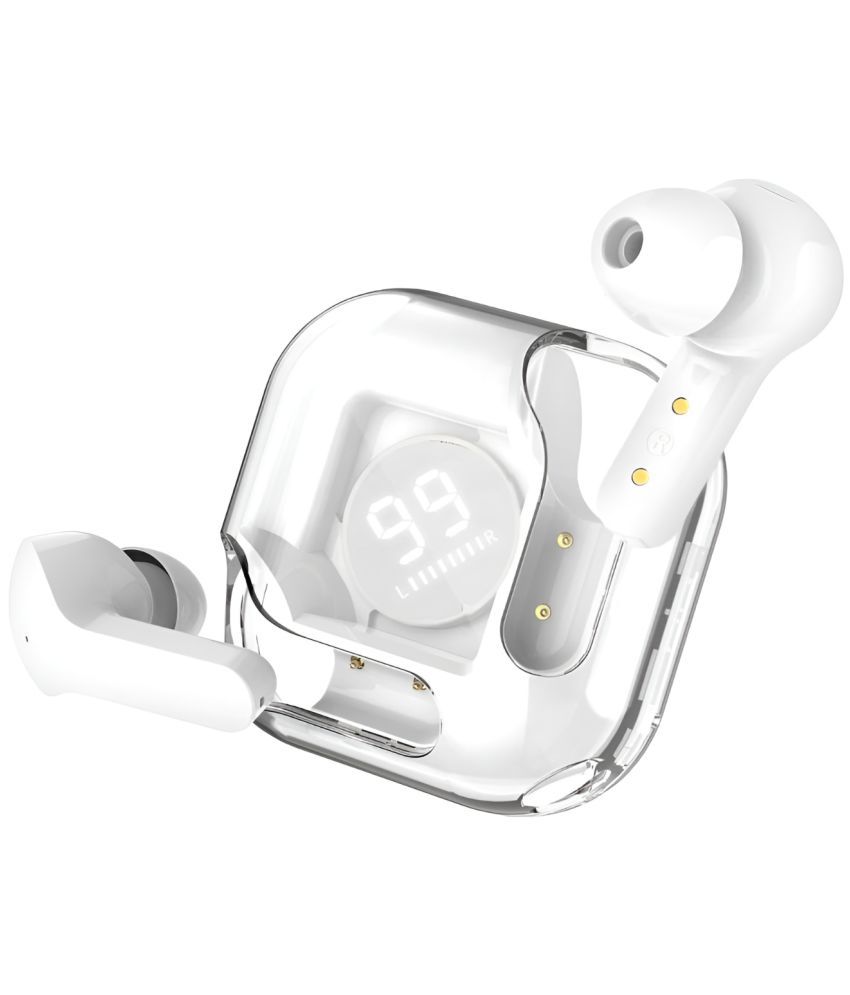     			VERONIC Flash Pods Bluetooth True Wireless (TWS) In Ear 30 Hours Playback Powerfull bass,Low Latency IPX4(Splash & Sweat Proof) White