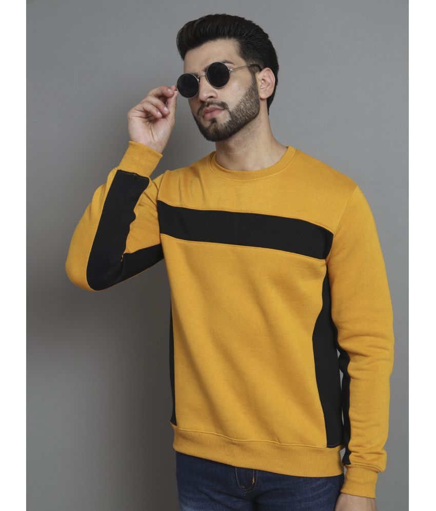     			ZEBULUN Fleece Round Neck Men's Sweatshirt - Gold ( Pack of 1 )