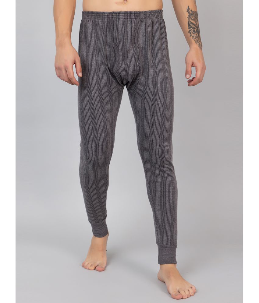     			Zeffit Cotton Men's Thermal Bottoms ( Charcoal )