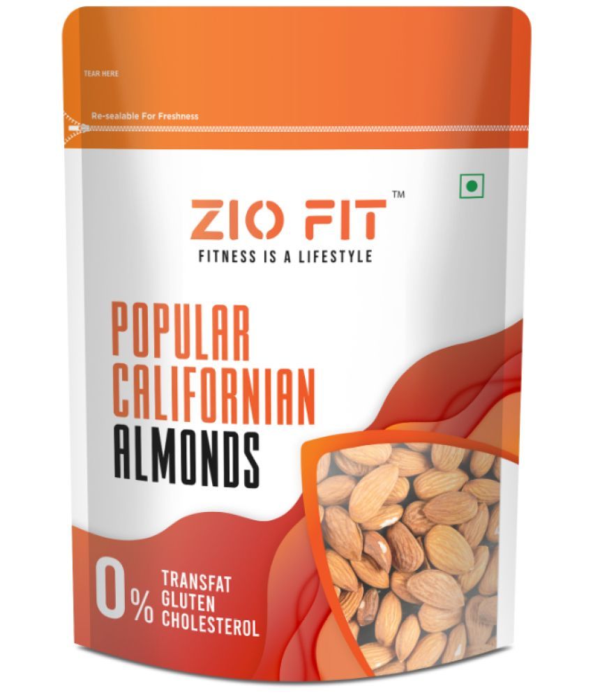     			Ziofit Popular Californian Almonds 1 Kg, Raw Badam Dry Fruit, High Protien Snack and Super Healthy Nuts