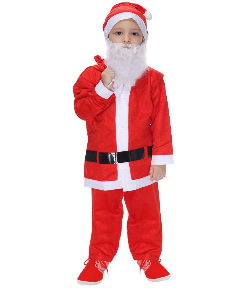     			s muktar garments - Red Fleece Boys Fairy-tale Character Costume ( Pack of 1 )