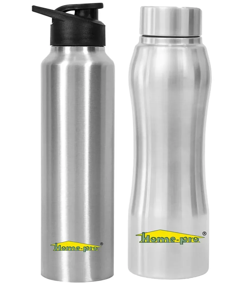 Milton Aqua 1000 Stainless Steel Water Bottle, Set of 3, 950 ml Each, Silver | Leak Proof | Office Bottle | Gym Bottle | Home | Kitchen | Hiking 