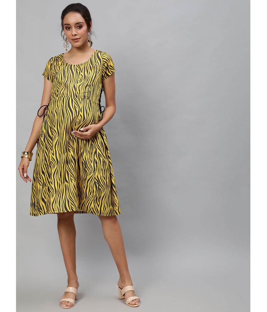     			Antaran - Yellow Cotton Women's Maternity Dress ( Pack of 1 )