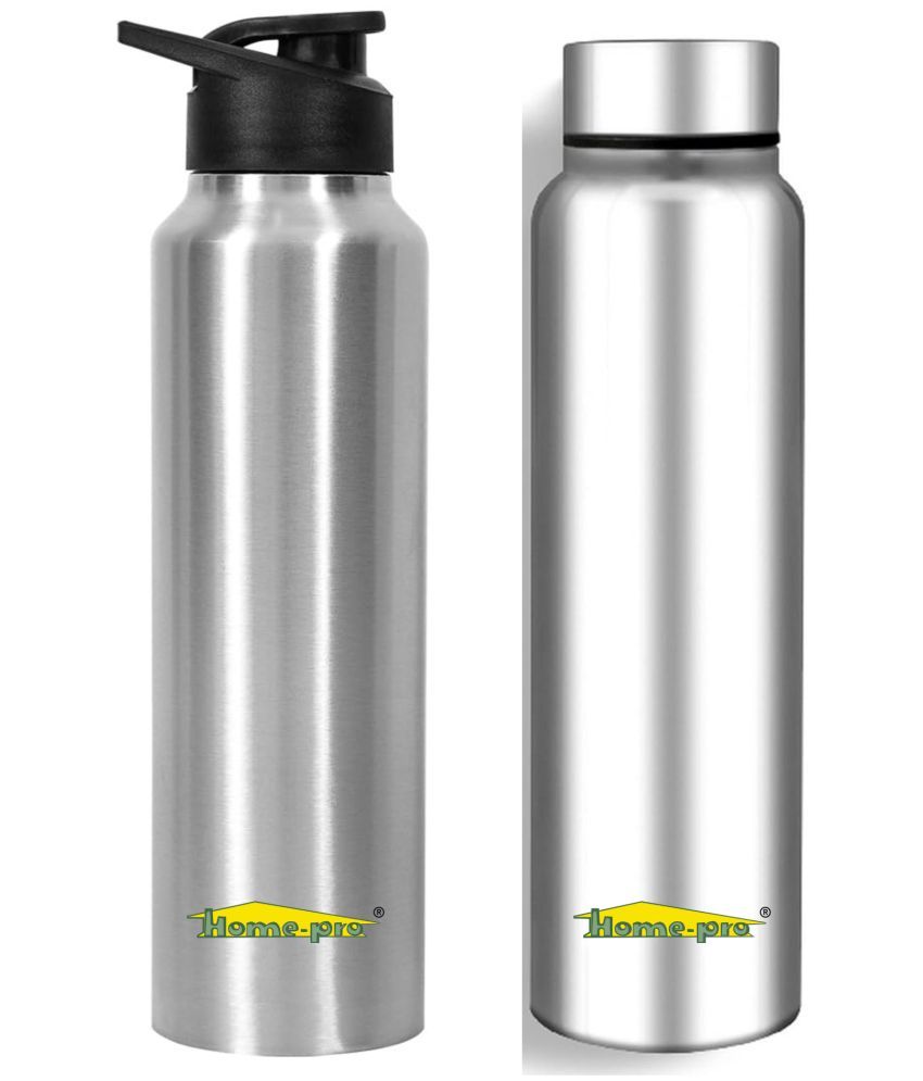     			HomePro Silver Fridge Water Bottle 1000 mL ( Set of 2 )