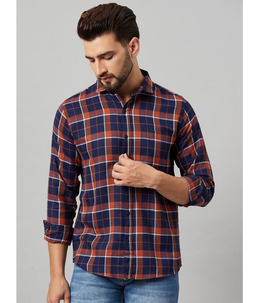     			KIBIT Cotton Blend Slim Fit Checks Full Sleeves Men's Casual Shirt - Multicolor ( Pack of 1 )