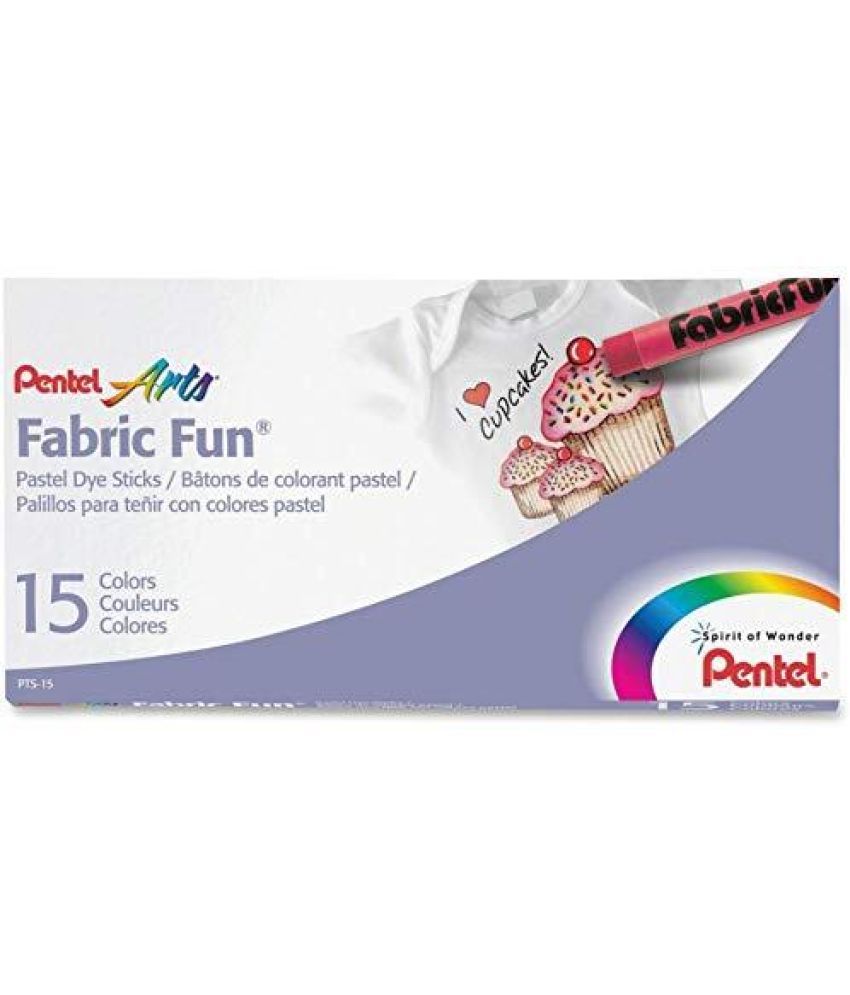     			PENTEL Non Toxic Arts Fabric Fun Pastel Dye Sticks Bright & Vivid Colours Pastel (Set of 1, Multicolor)