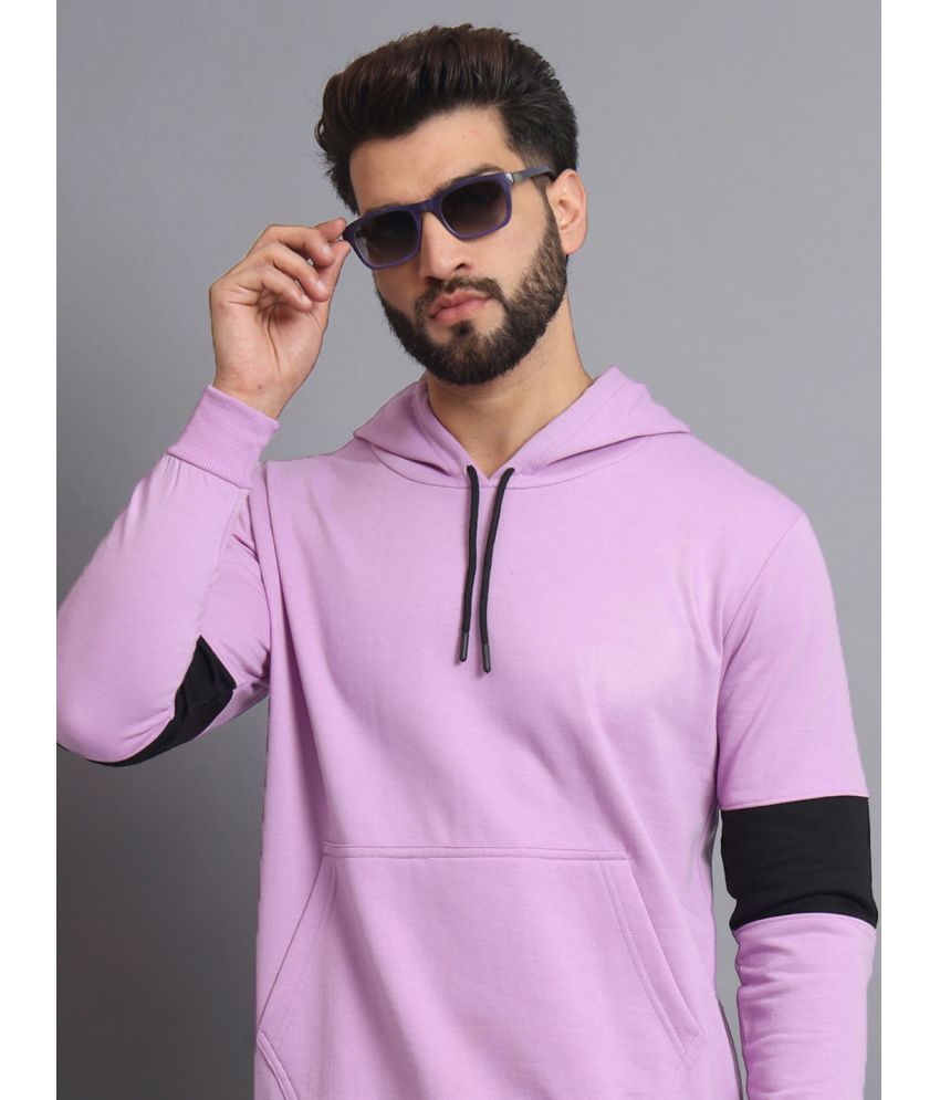     			RELANE Fleece Hooded Men's Sweatshirt - Lavender ( Pack of 1 )