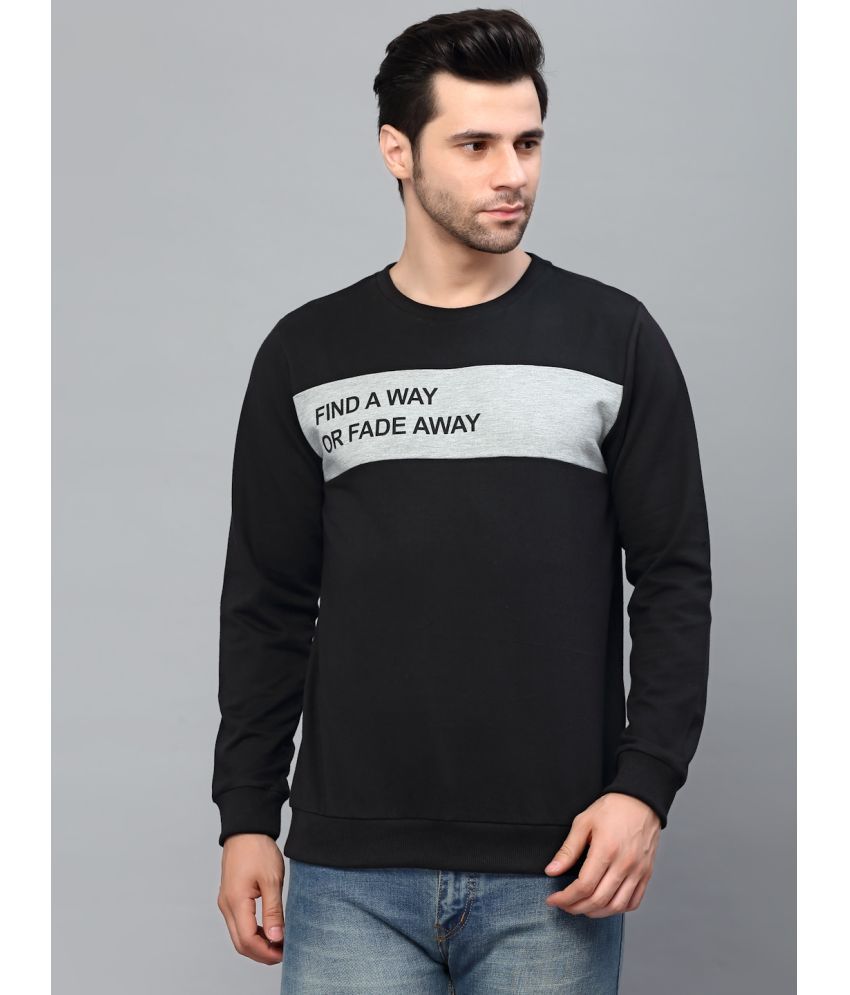     			Rigo Cotton Round Neck Men's Sweatshirt - Black ( Pack of 1 )