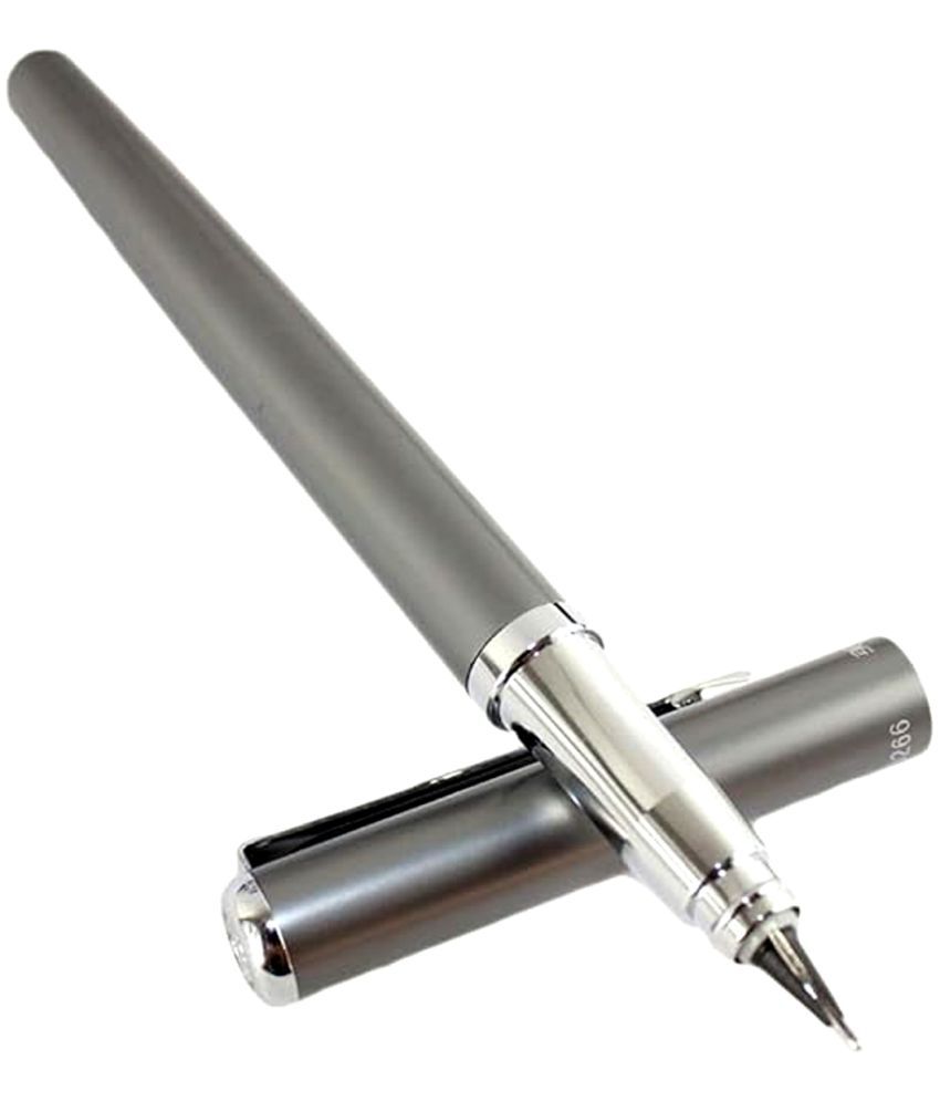     			Srpc Hero 3266 All Rounder Nib Fountain Pen 360 Degree Angle Writing Gray Color Metal Body & Chrome trims