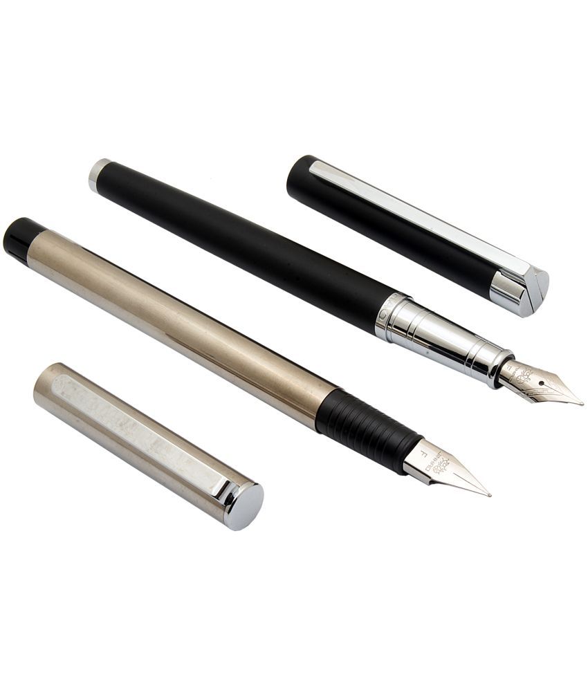     			Srpc Set Of Jinhao 126 Matte Black & Jinhao 65 Stainless Steel Fountain Pen Sleek Metal Body & Fine Nib