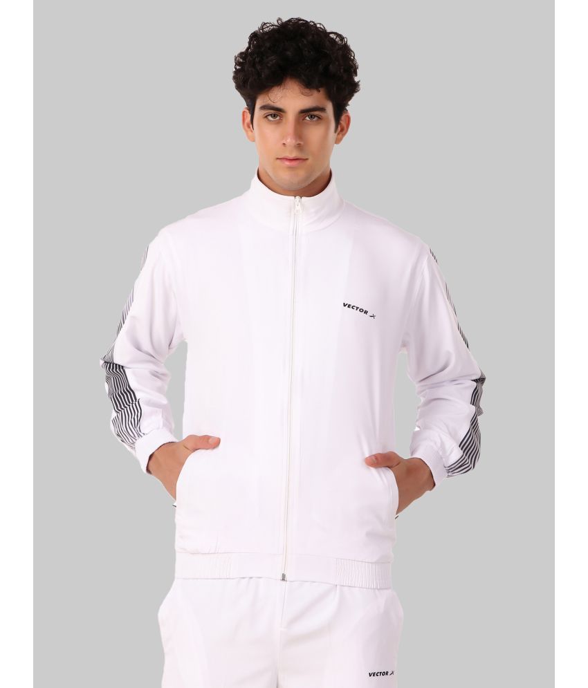     			Vector X Polyester Men's Casual Jacket - White ( Pack of 1 )