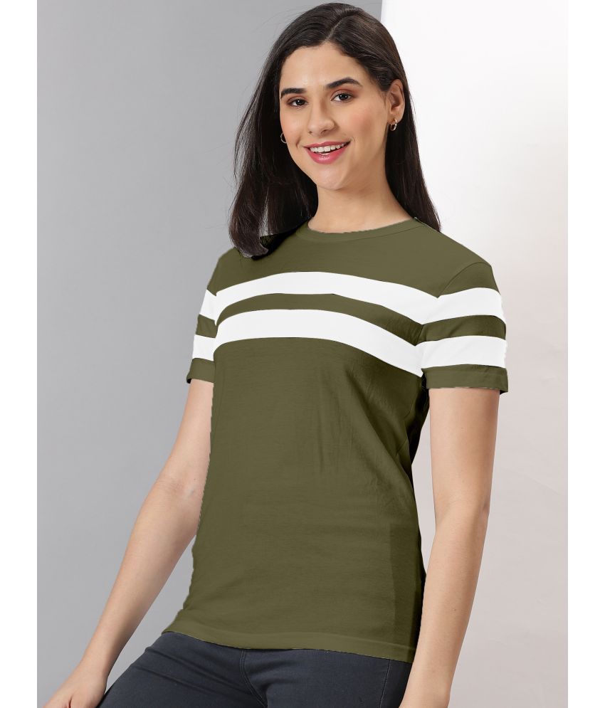     			AUSK Green Cotton Blend Regular Fit Women's T-Shirt ( Pack of 1 )