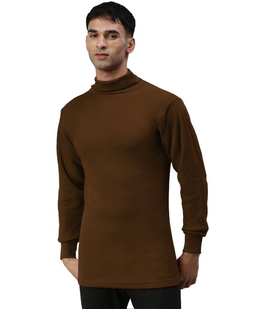     			Amul - Brown Polyester Men's Thermal Tops ( Pack of 1 )