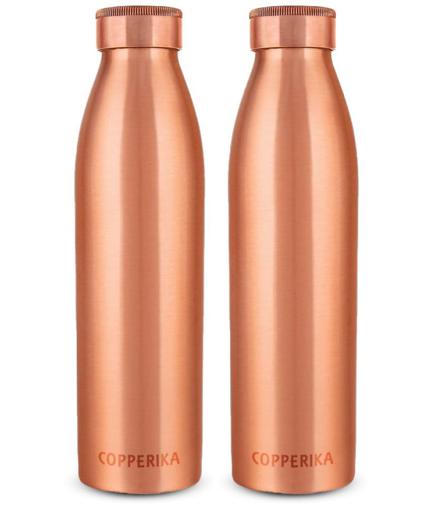     			Copperika Classic Copper Water Bottle Original Ayurvedic Ben Copper Water Bottle 950ml mL ( Set of 2 )