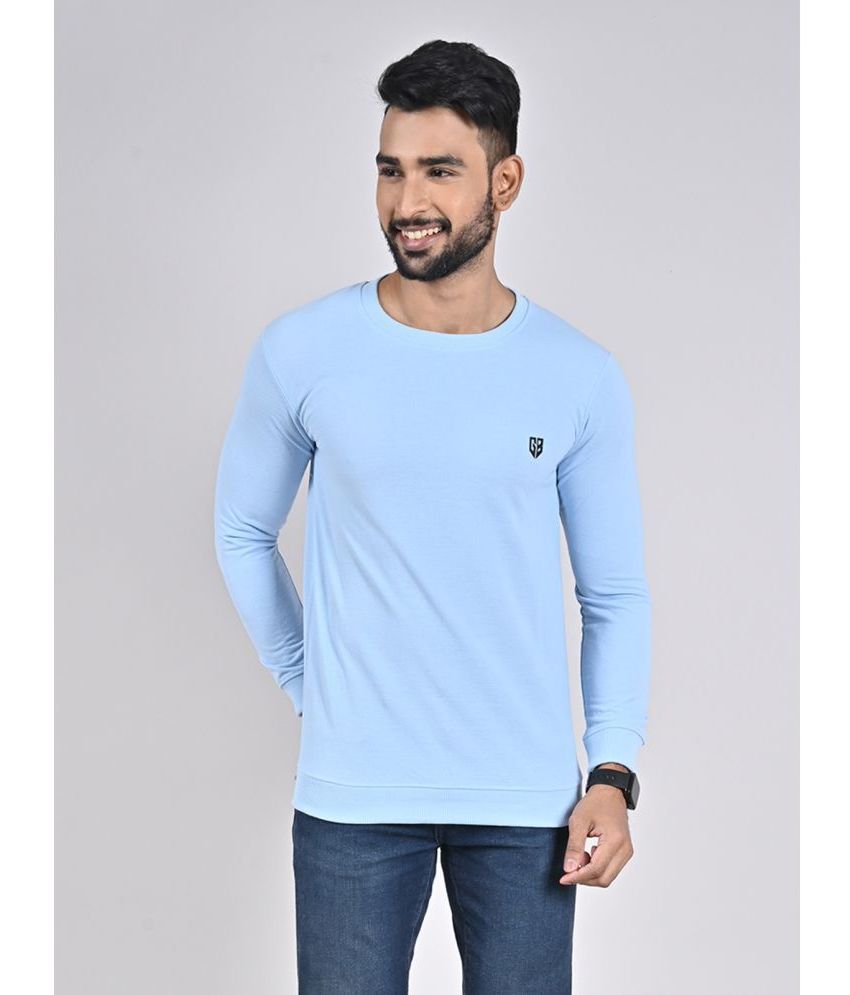     			GAME BEGINS Cotton Round Neck Men's Full Sleeves Pullover Sweater - Light Blue ( Pack of 1 )
