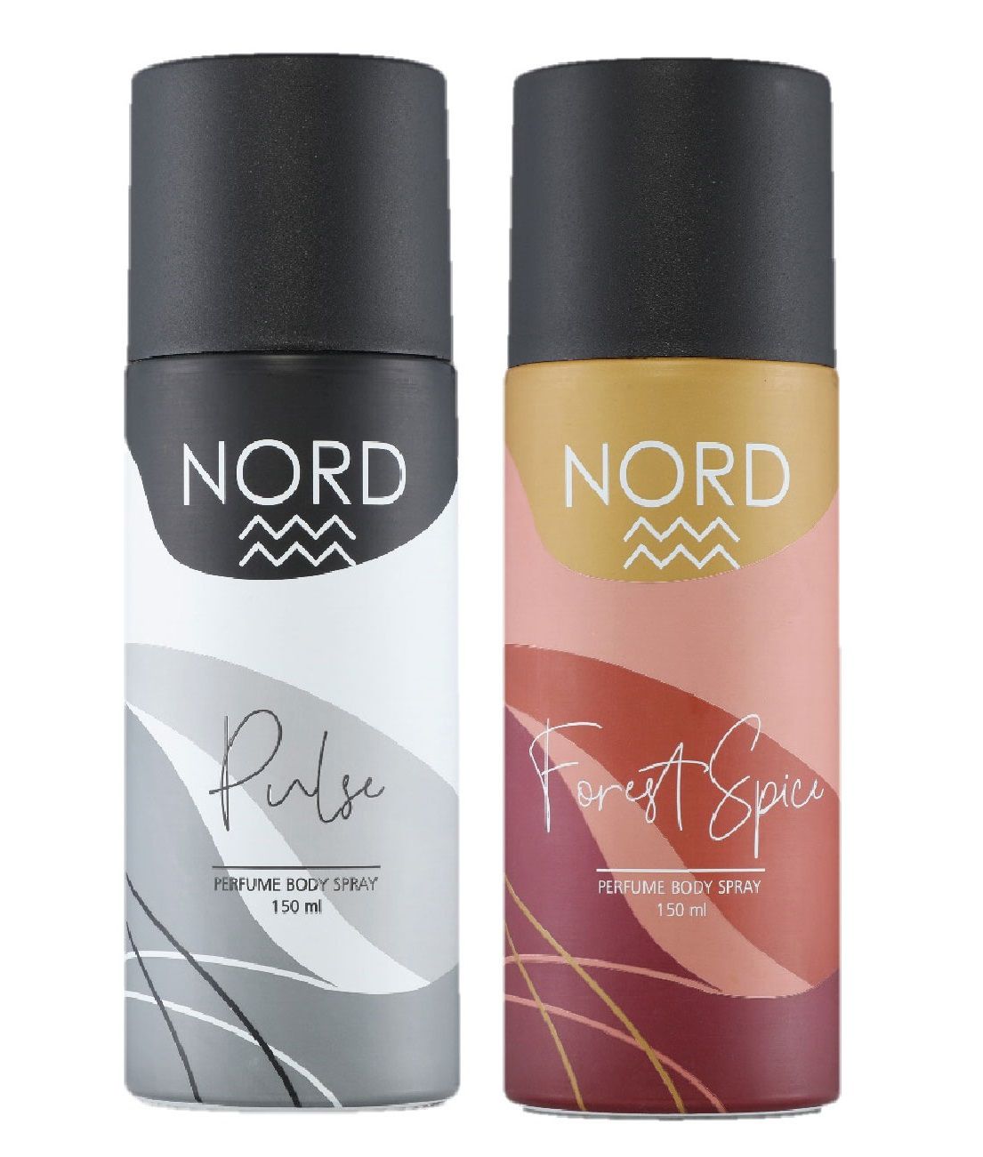     			NORD Deodorant Body Spray - Pulse and Forest Spice 150 ml each (Pack of 2)