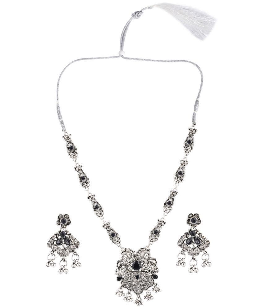     			PUJVI Black German Necklace Set ( Pack of 1 )