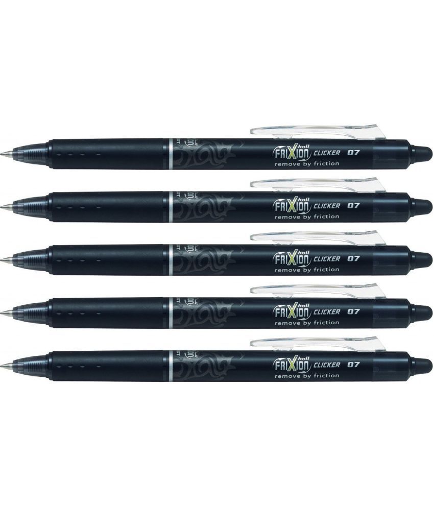     			Pilot Frixion Clicker Ball Pen RT Black Pack of 5