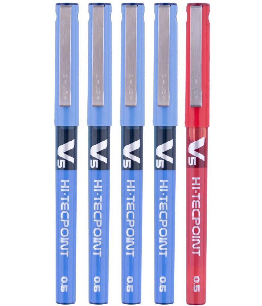     			Pilot Hi-Tecpoint V5 Blue 4 and Red 1