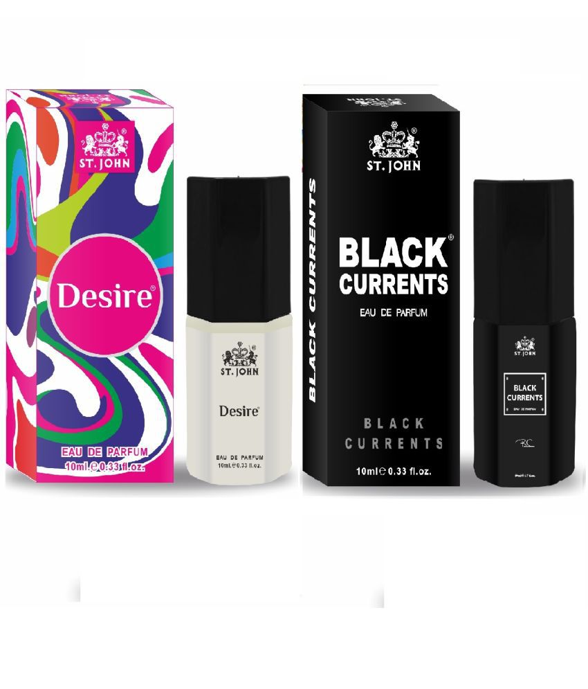     			St. John - Black Current & Desire Perfume for Men 10ml Each Eau De Parfum (EDP) For Men 10ml ( Pack of 2 )