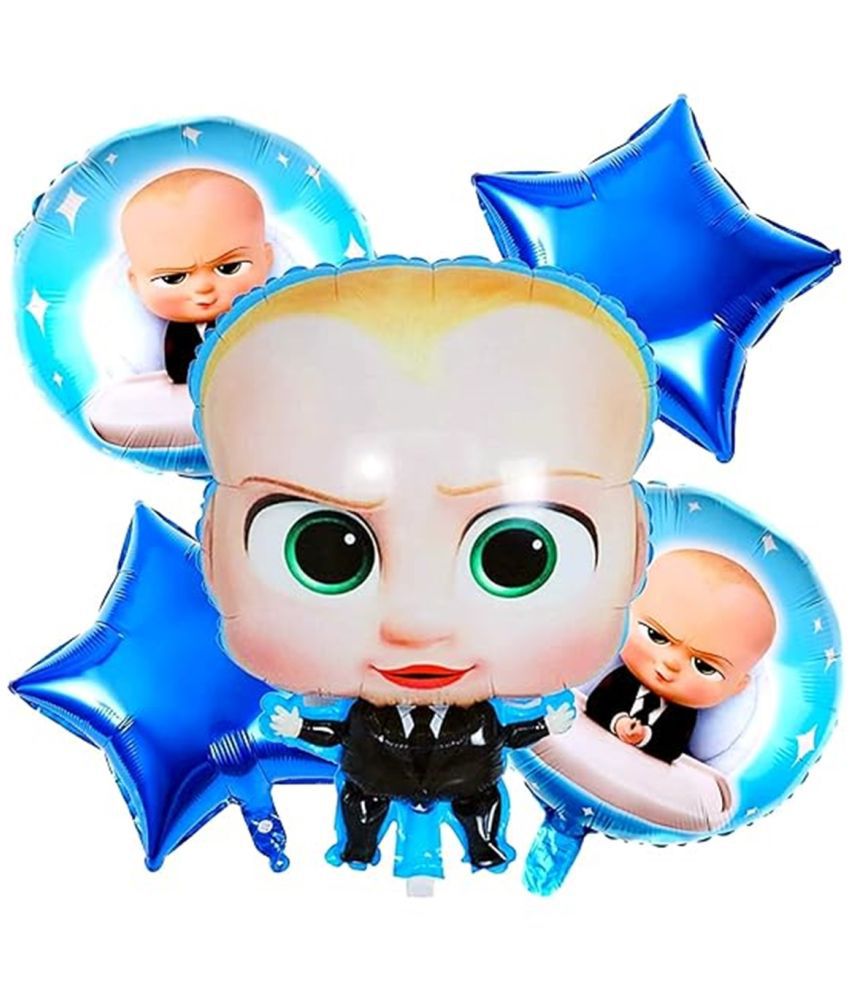     			Urban Classic Boss Baby theme Foil Balloon for birthday Party Decoration (Multicolour) 5 Pieces