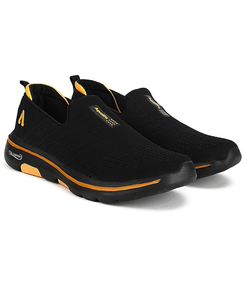     			Aqualite Black Men's Slip-on Shoes