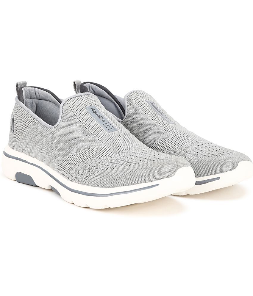     			Aqualite Light Grey Men's Slip-on Shoes