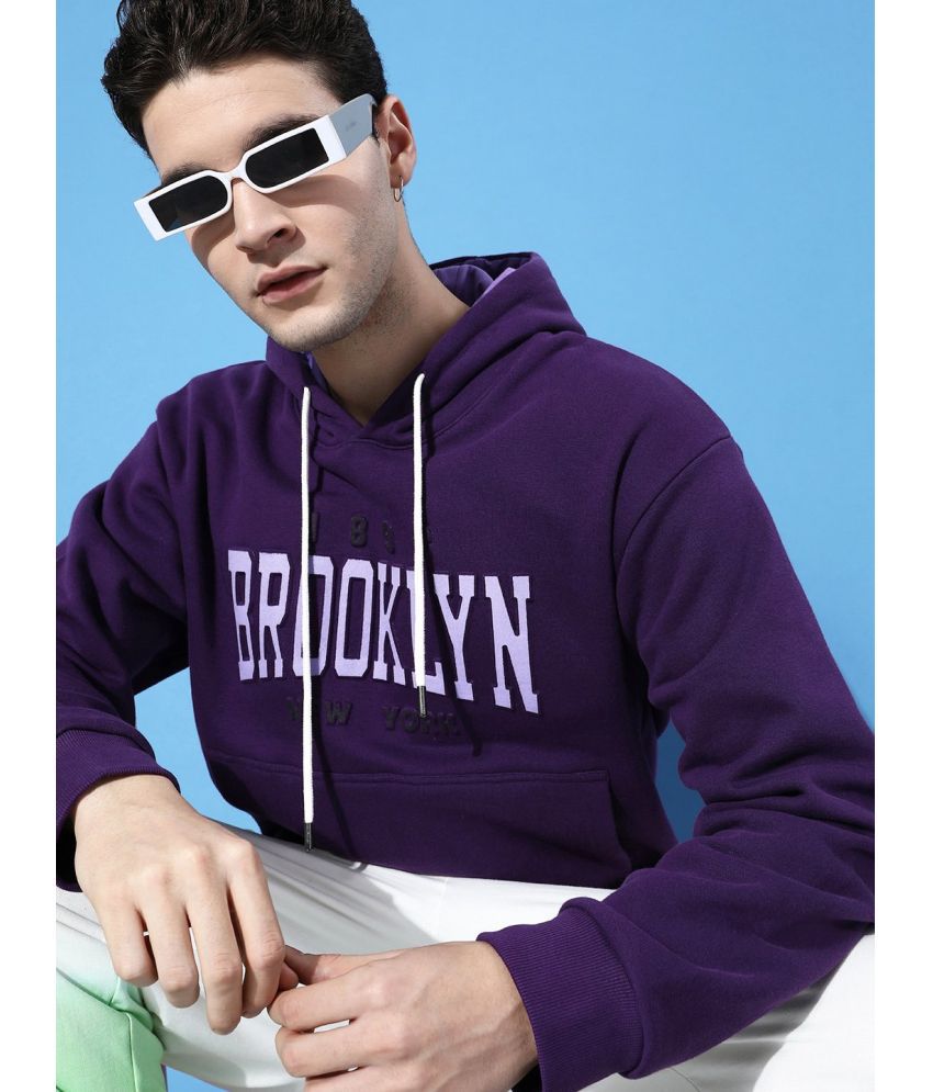     			Dillinger Fleece Hooded Men's Sweatshirt - Purple ( Pack of 1 )