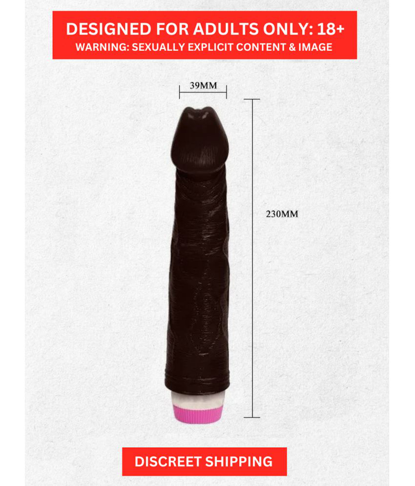     			G Point African Dildo Vibrator- Reusable Budget Friendly Realistic Black Color Silicone Vibrating Dildo For Couples with Free Kaamraj Lube
