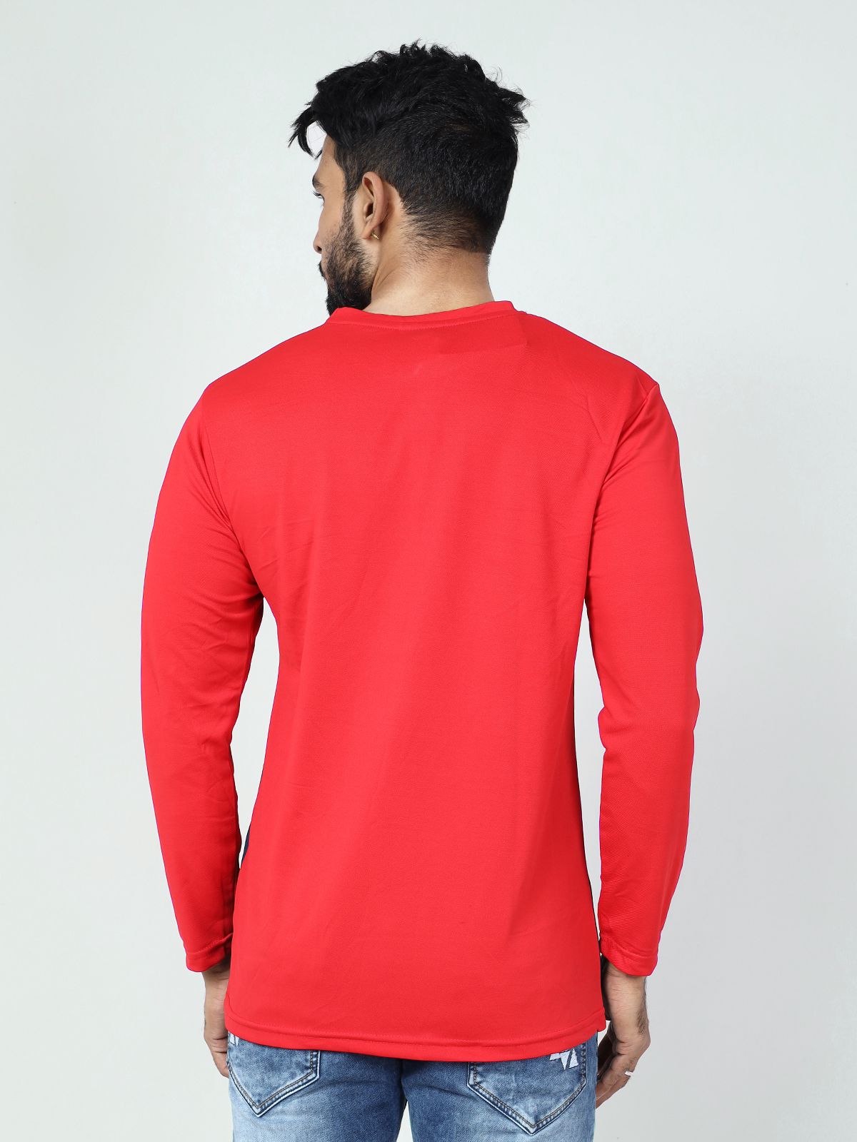     			GAME BEGINS Polyester Regular Fit Colorblock Full sleeves Men's T-Shirt - Red ( Pack of 1 )