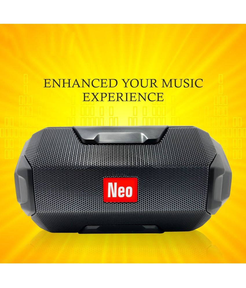     			Neo 206 BLACK 5 W Bluetooth Speaker Bluetooth v5.0 with USB,SD card Slot,Call function Playback Time 4 hrs Black