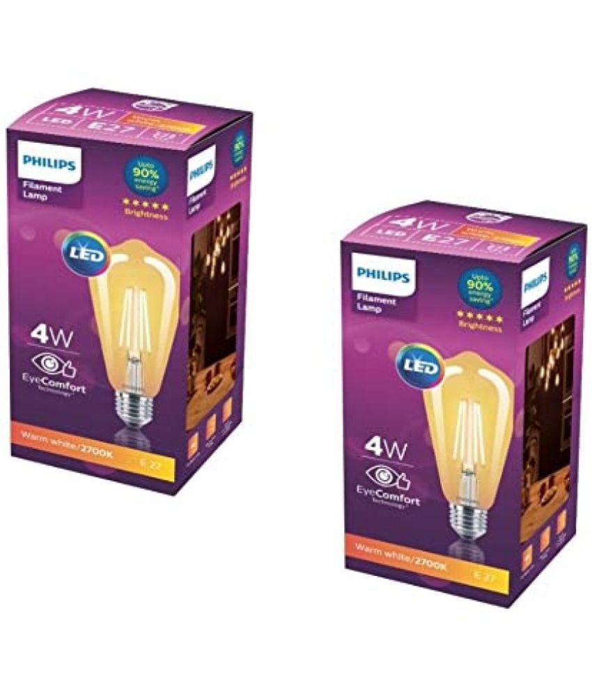     			Philips 4W Warm White LED Bulb ( Pack of 2 )