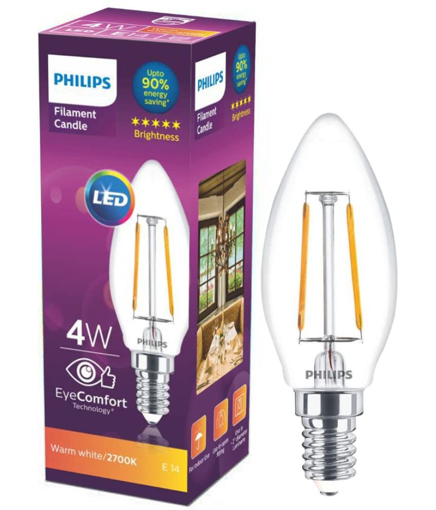     			Philips 4w Warm White LED Bulb ( Single Pack )