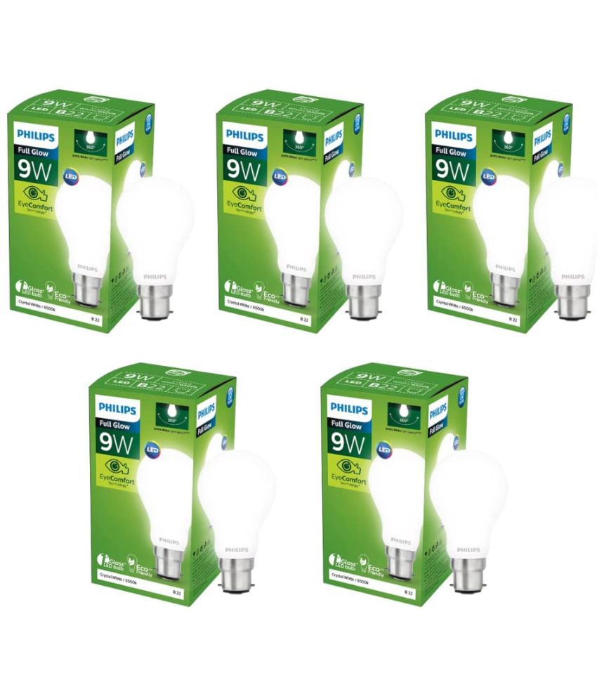     			Philips 9w Cool Day light LED Bulb ( Pack of 5 )