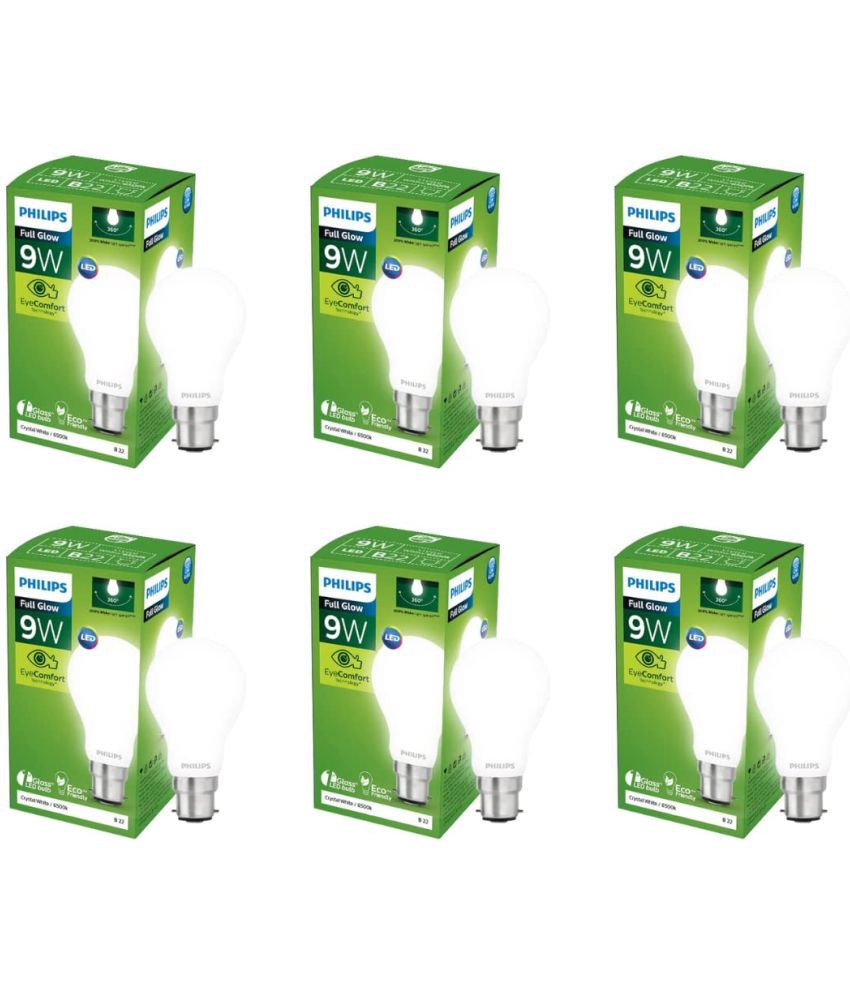     			Philips 9w Cool Day light LED Bulb ( Pack of 6 )