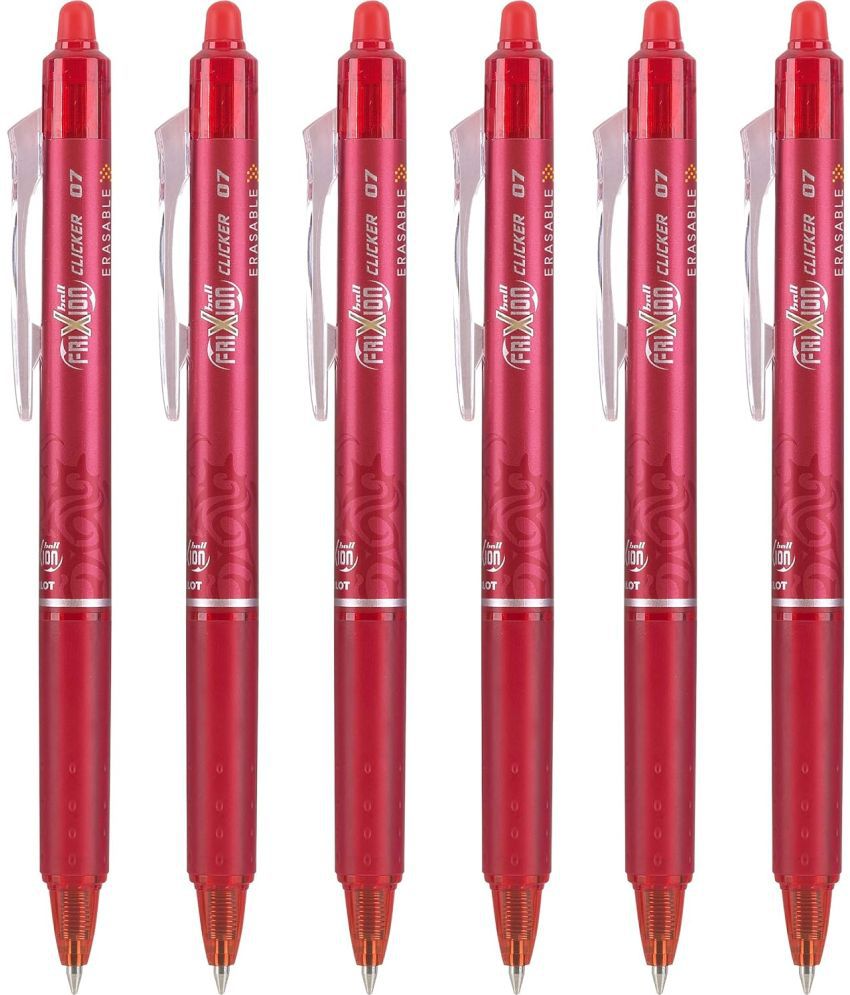     			Pilot Frixion RT Clicker Ball Pen Red Pack of 6