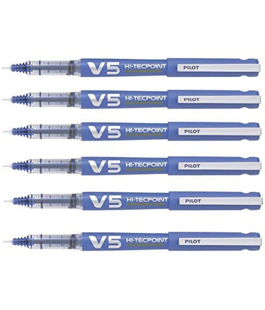     			Pilot Hi-Tecpoint V5 Cartridge Pen Blue Pack of 6