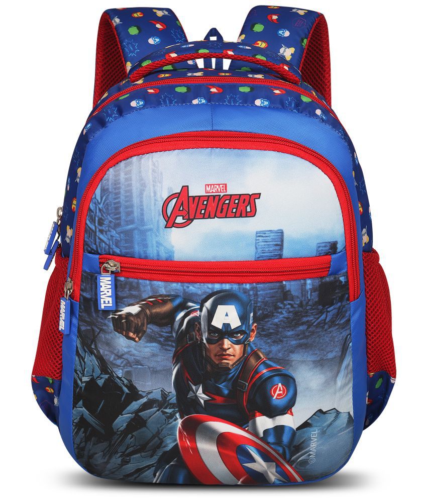     			Priority Blue Polyester Backpack For Kids