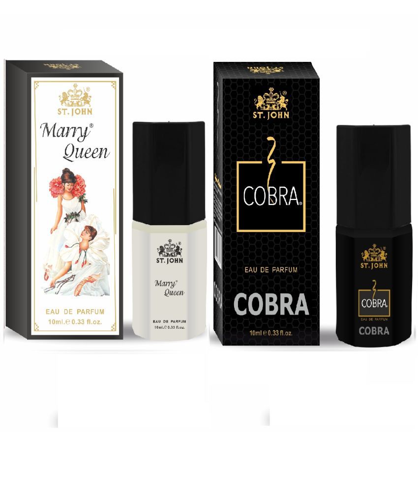     			St. John Cobra & Marry Queen Perfume for Men 10ml Each Eau De Parfum (EDP) For Men,Women 10ml ( Pack of 2 )